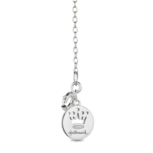 Load image into Gallery viewer, Hallmarkfinejewelry Butterfly Wing Pendant in Aurora Borealis Blue Carved Mother of Pearl and Sterling Silver with Diamonds
