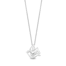 Load image into Gallery viewer, Hallmarkfinejewelry Lace Dove Pendant in Sterling Silver with Diamond
