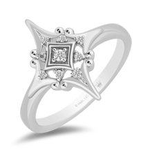 Load image into Gallery viewer, Hallmarkfinejewelry Lace North Star Ring in Sterling Silver with Diamonds
