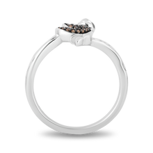 Load image into Gallery viewer, Hallmarkfinejewelry Sloth Ring in Sterling Silver with Champagne Diamonds
