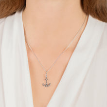 Load image into Gallery viewer, Hallmarkfinejewelry Star Studded Anchor Pendant in Sterling Silver with Diamonds
