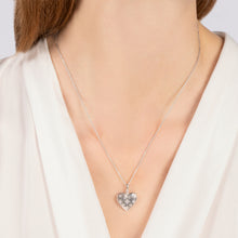 Load image into Gallery viewer, Hallmarkfinejewelry Superstar Heart Pendant in Sterling Silver with Diamond

