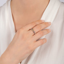 Load image into Gallery viewer, Hallmarkfinejewelry LOVE Ring in Sterling Silver &amp; 14K Yellow Gold with Diamonds
