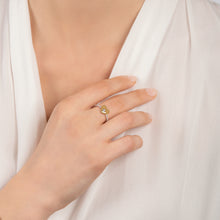 Load image into Gallery viewer, Hallmarkfinejewelry Heart of Gold Ring in 14K Yellow Gold &amp; Sterling Silver with Diamonds
