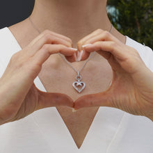 Load image into Gallery viewer, Hallmarkfinejewelry Large Diamond Follow Your Heart Pendant in Sterling Silver
