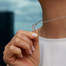 Load image into Gallery viewer, Hallmarkfinejewelry Large Diamond Angel Wing Pendant in Sterling Silver
