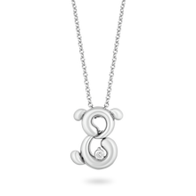 Load image into Gallery viewer, Hallmarkfinejewelry Cute Puppy Diamond Pendant in Sterling Silver Diamonds View 1
