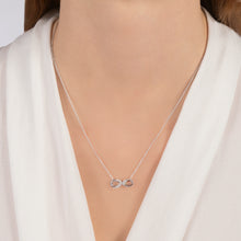 Load image into Gallery viewer, Hallmarkfinejewelry Modern Infinity Pendant in Sterling Silver with Diamond Accents
