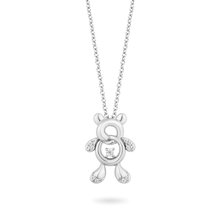 Load image into Gallery viewer, Hallmarkfinejewelry Tiny Teddy bear Diamond Pendant in Sterling Silver View 1

