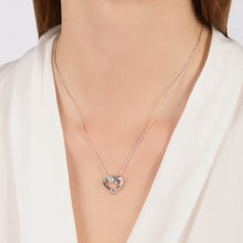 Load image into Gallery viewer, Hallmarkfinejewelry Sparkling Heart Pendant in Sterling Silver with 1/8 Cttw of Diamonds
