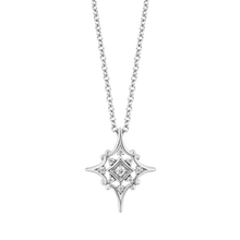 Load image into Gallery viewer, Hallmarkfinejewelry Filigree Shining Star Diamond Pendant in Sterling Silver View 1
