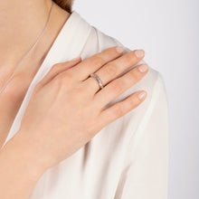 Load image into Gallery viewer, Hallmarkfinejewelry Star Studded Eternity Band in Sterling Silver with Diamonds
