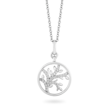 Load image into Gallery viewer, Hallmarkfinejewelry Medallion Tree of Life Diamond Pendant in Sterling Silver View 1
