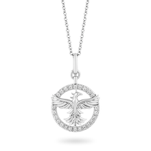 Load image into Gallery viewer, Hallmarkfinejewelry Phoenix Diamond Pendant in Sterling Silver View 1
