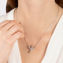 Load image into Gallery viewer, Hallmarkfinejewelry Star Flight Necklace in Sterling Silver &amp; 14K Yellow Gold with Diamonds
