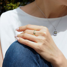 Load image into Gallery viewer, Hallmarkfinejewelry Star Studded Eternity Band in 14K Yellow Gold with Diamonds
