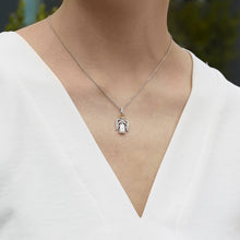 Load image into Gallery viewer, Hallmarkfinejewelry Guardian Angel Pendant in Sterling Silver and 14K Yellow Gold with Diamonds
