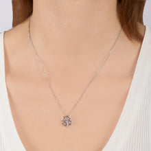 Load image into Gallery viewer, Hallmarkfinejewelry Lace Four Leaf Clover Pendant in Sterling Silver with Diamonds
