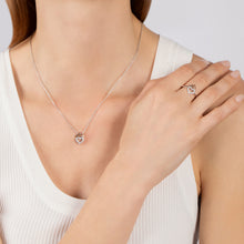 Load image into Gallery viewer, Hallmarkfinejewelry Heart And Soul Ring in Sterling Silver and 14K Rose Gold with Diamonds
