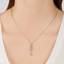 Load image into Gallery viewer, Hallmarkfinejewelry Key To My Heart Pendant in Sterling Silver &amp; 14K Yellow Gold with Created Ruby and Diamonds
