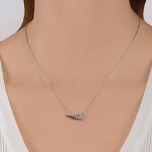 Load image into Gallery viewer, Hallmarkfinejewelry Gossamer Diamond Wing Necklace in Sterling Silver &amp; 14K Yellow Gold
