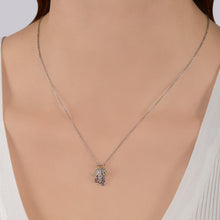 Load image into Gallery viewer, Hallmarkfinejewelry Lace Angel Pendant in Sterling Silver &amp; 14K Yellow Gold with Diamonds
