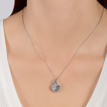 Load image into Gallery viewer, Hallmarkfinejewelry April Flower of the Month Pendant in Sterling Silver with White Topaz and Diamond Accent
