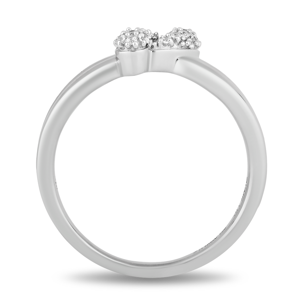 Hallmarkfinejewelry Modern Twist Diamond Ring in Sterling Silver Diamonds View 1