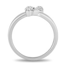 Load image into Gallery viewer, Hallmarkfinejewelry Modern Twist Diamond Ring in Sterling Silver Diamonds View 1
