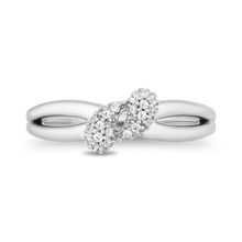 Load image into Gallery viewer, Hallmarkfinejewelry Modern Twist Diamond Ring in Sterling Silver Diamonds View 1
