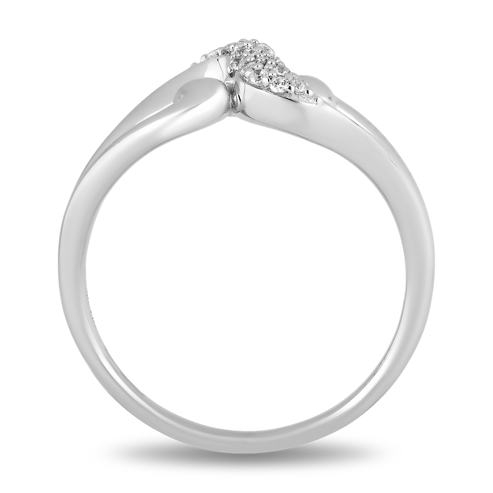 Hallmarkfinejewelry Embracing Hearts Diamond Ring in Sterling Silver Diamonds View 1
