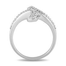 Load image into Gallery viewer, Hallmarkfinejewelry Abstract Infinity Diamond Ring in Sterling Silver View 1
