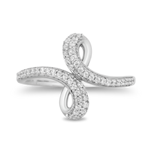 Load image into Gallery viewer, Hallmarkfinejewelry Abstract Infinity Diamond Ring in Sterling Silver View 1
