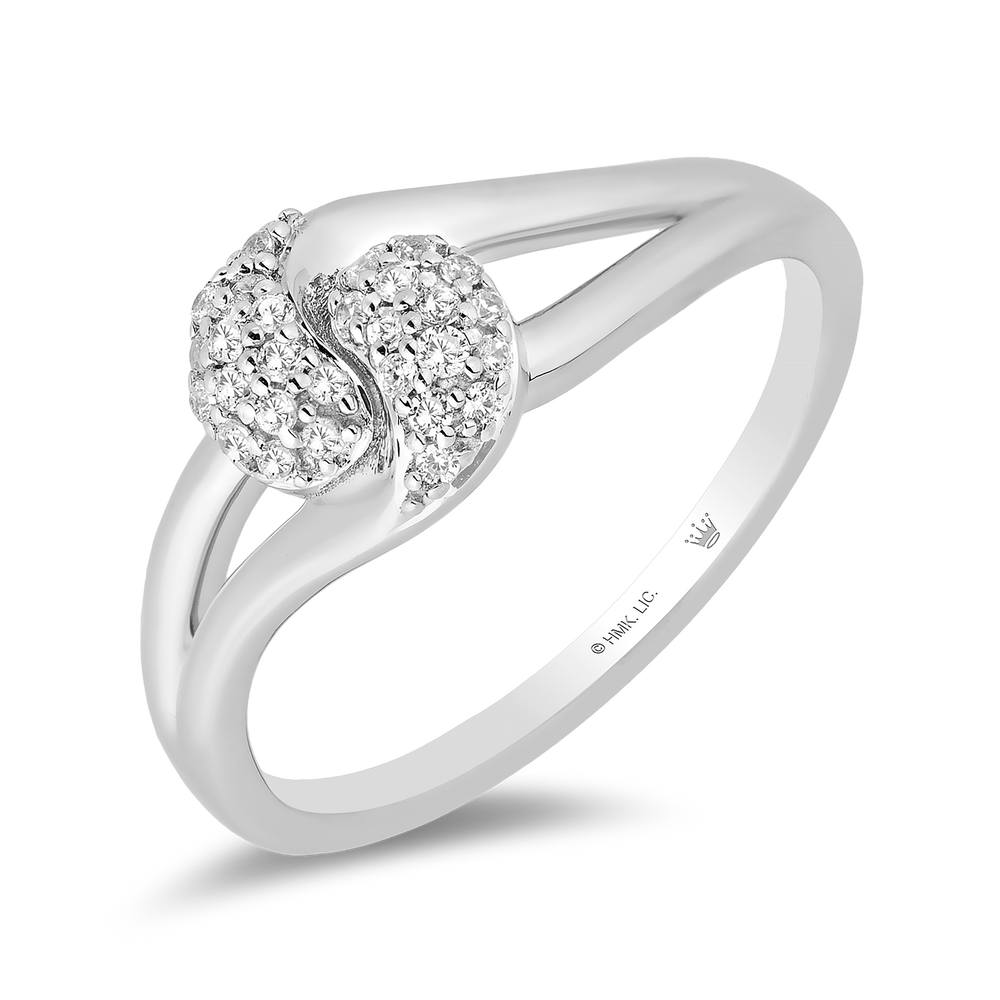 Hallmarkfinejewelry Loving Embrace Diamond Ring in Sterling Silver View 1