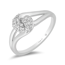 Load image into Gallery viewer, Hallmarkfinejewelry Loving Embrace Diamond Ring in Sterling Silver View 1
