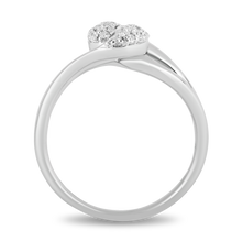 Load image into Gallery viewer, Hallmarkfinejewelry Loving Embrace Diamond Ring in Sterling Silver View 1
