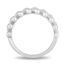 Load image into Gallery viewer, Hallmarkfinejewelry String of Hearts Diamond Ring in Sterling Silver View 1
