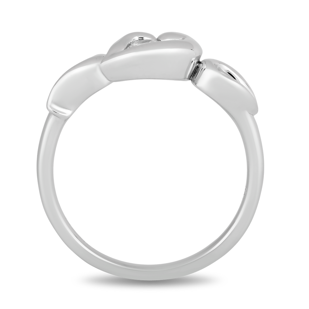 Hallmarkfinejewelry Elegant Heart Diamond Ring in Sterling Silver Diamonds View 1