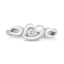 Load image into Gallery viewer, Hallmarkfinejewelry Elegant Heart Diamond Ring in Sterling Silver Diamonds View 1
