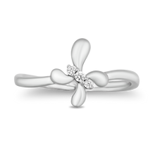 Load image into Gallery viewer, Hallmarkfinejewelry Contemporary Cross Diamond Ring in Sterling Silver View 1
