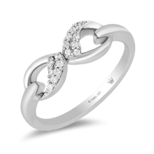 Load image into Gallery viewer, Hallmarkfinejewelry Contemporary Infinity Diamond Ring in Sterling Silver View 1
