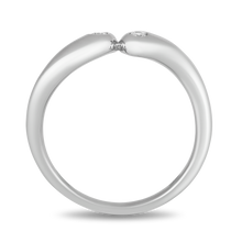 Load image into Gallery viewer, Hallmarkfinejewelry Curvy Teardrop Diamond Ring in Sterling Silver View 1
