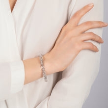 Load image into Gallery viewer, Hallmarkfinejewelry Teardrop Lace Bangle in Sterling Silver with Diamonds
