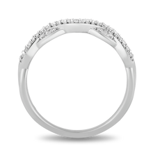 Load image into Gallery viewer, Hallmarkfinejewelry Filigree Twist Stack Diamond Ring in Sterling Silver View 1
