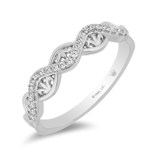 Load image into Gallery viewer, Hallmarkfinejewelry Filigree Twist Stack Diamond Ring in Sterling Silver View 1
