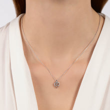 Load image into Gallery viewer, Hallmarkfinejewelry Mother and Child Pendant in Sterling Silver with 1/10 Cttw of Diamonds
