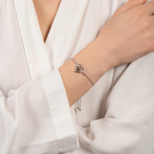 Load image into Gallery viewer, Hallmarkfinejewelry Family Heart Bolo Bracelet in Sterling Silver with 1/6 Cttw of Diamonds
