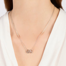 Load image into Gallery viewer, Hallmarkfinejewelry Peace and Love Necklace in Sterling Silver with Diamond Accents
