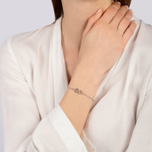 Load image into Gallery viewer, Hallmarkfinejewelry Peace and Love Bolo Bracelet in Sterling Silver with Diamond Accents
