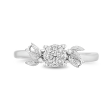 Load image into Gallery viewer, Hallmarkfinejewelry Antique Style Swallow Diamond Promise Ring in Sterling Silver
